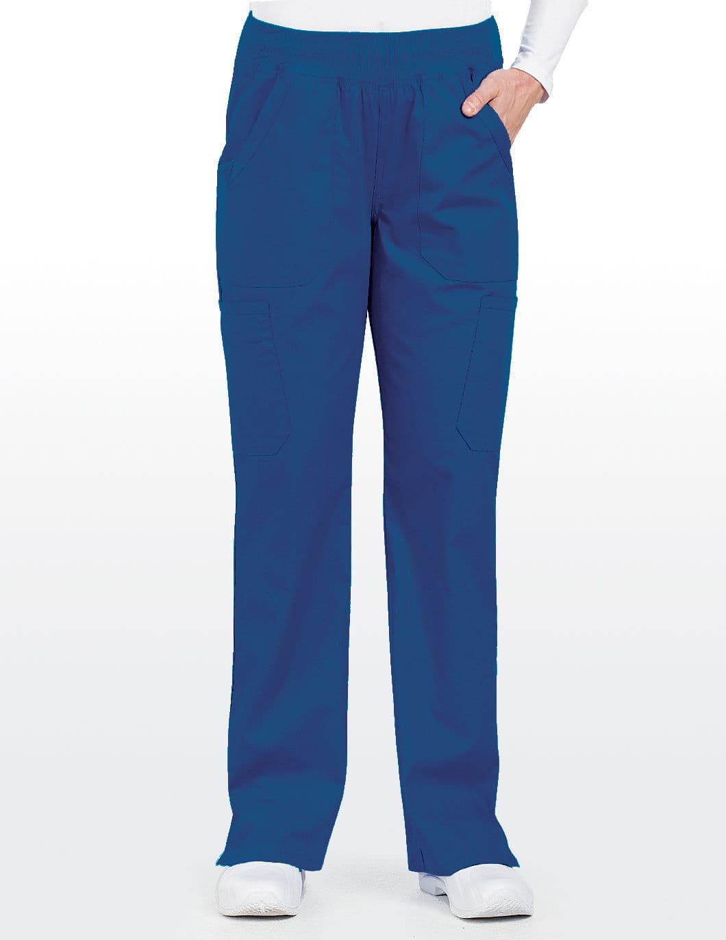 cherokee-originals-womens-rib-knit-waist-scrub-pant-royal