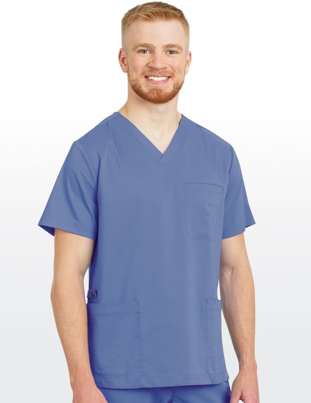 Healing Hands Men's Three Pocket Scrub Top