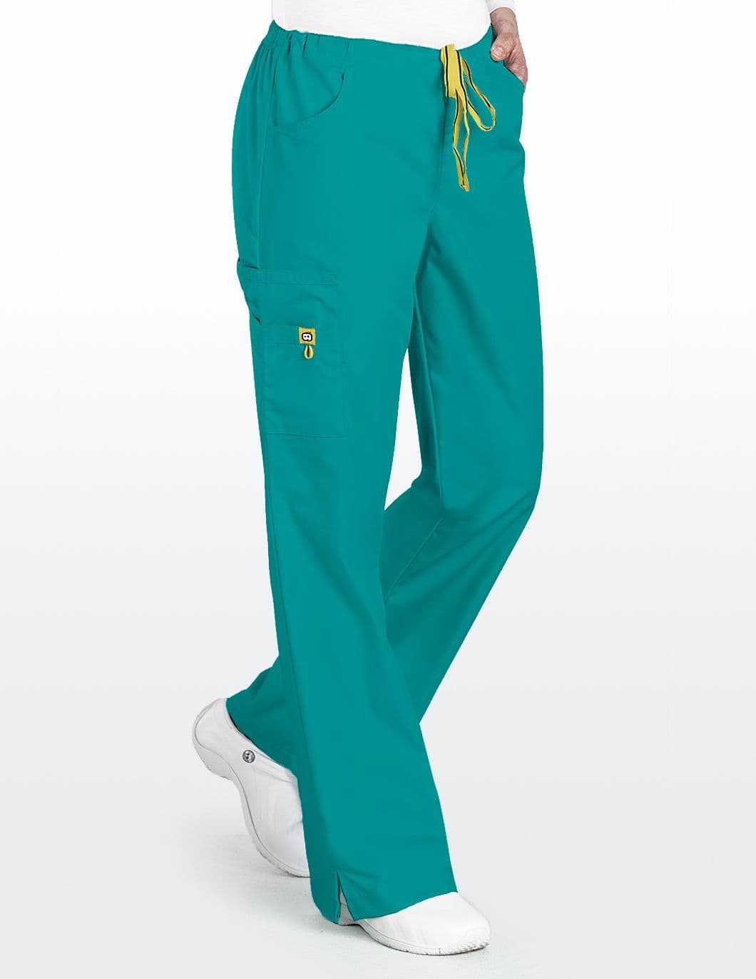 wonderwink-origins-womens-flare-leg-cargo-scrub-pant-teal