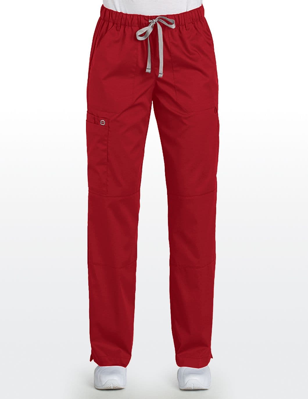 wonderwink-wonderwork-womens-straight-leg-cargo-scrub-pant-red