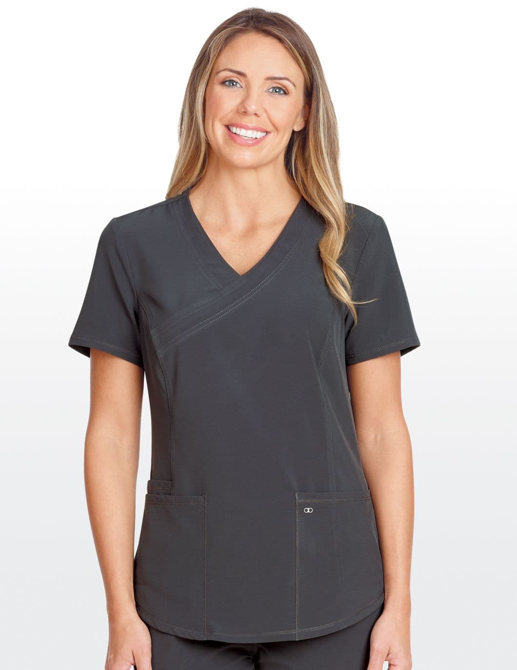 Cherokee Allura Mock Wrap Scrub Top