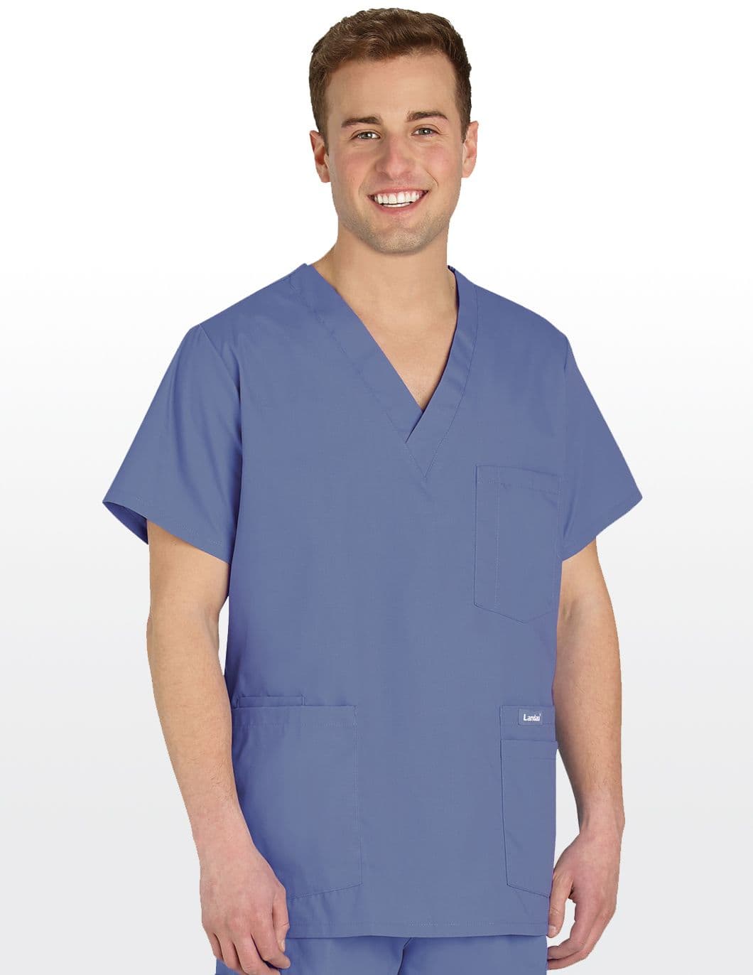 Landau Men's 5Pocket Scrub Top