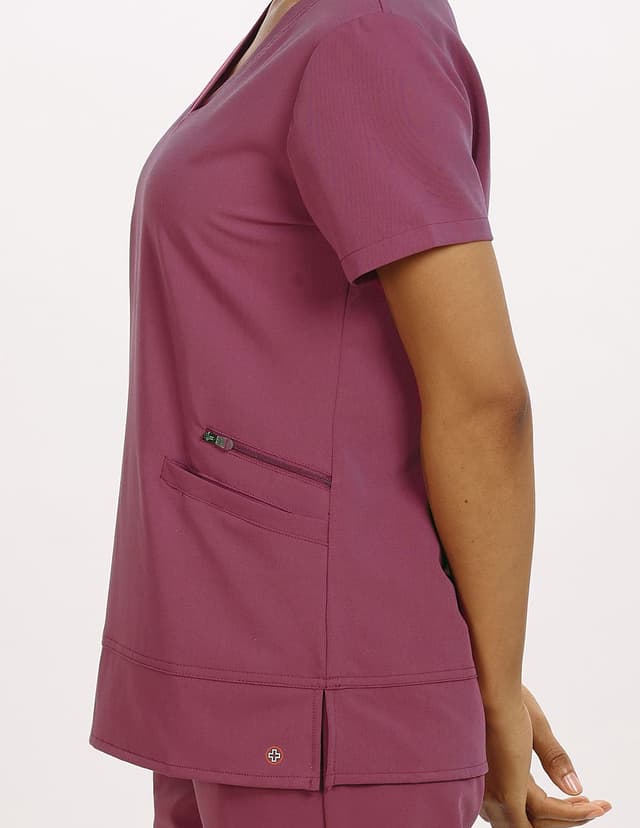 White Cross VTess Three Pocket Scrub Top