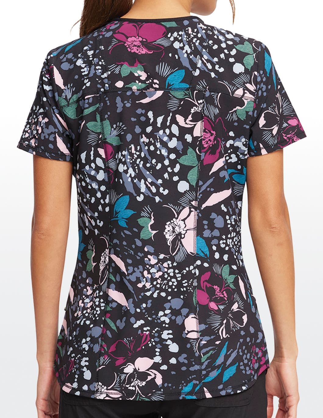 cherokee-infinity-womens-print-wild-fleur-you-scrub-top-alt