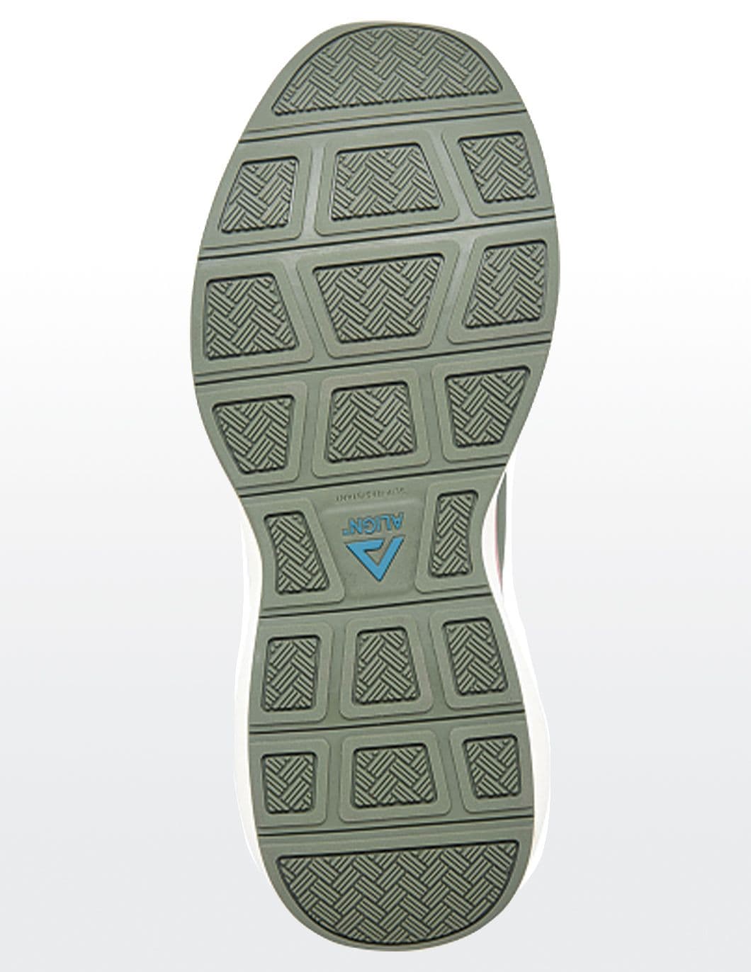 medical-tennis-shoes-Nursemates-mens-Olive-dusty-rose-sole