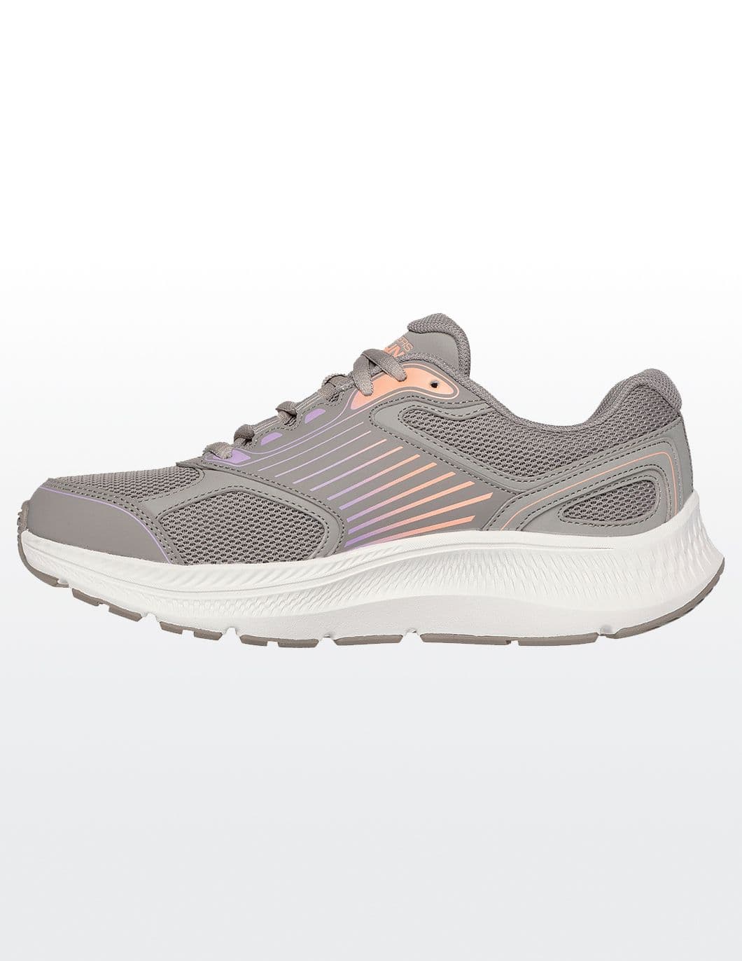 medical-tennis-shoes-Skechers-womens-taupe-mint-side
