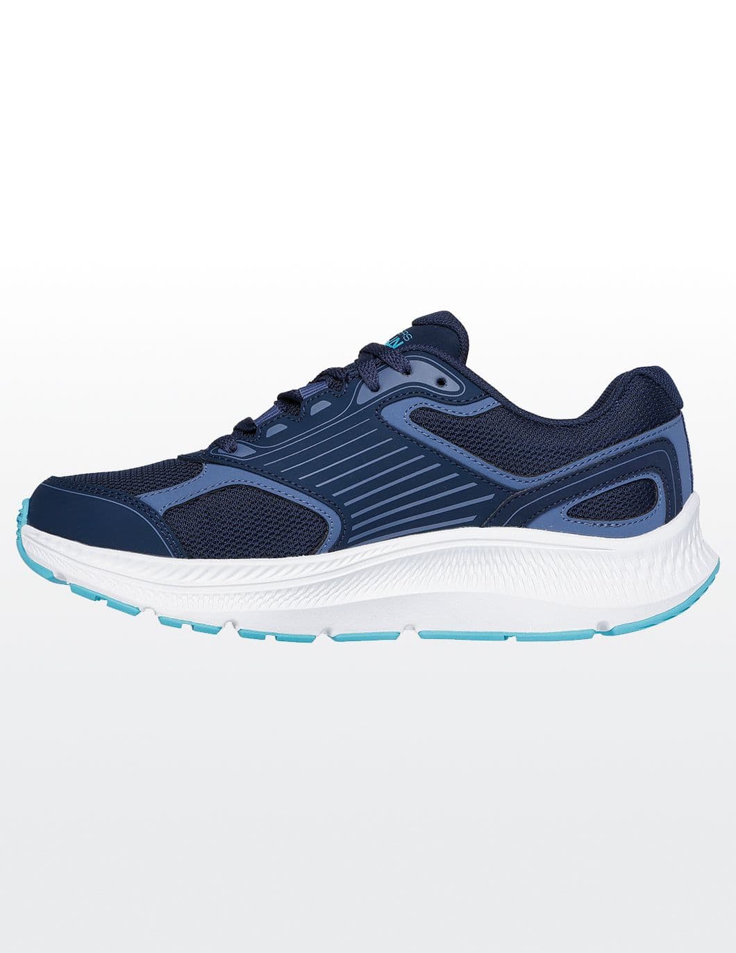 medical-tennis-shoes-Skechers-womens-navy-blue-side