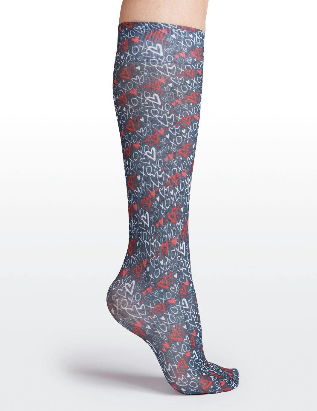 cutieful-compression-socks-8-15-mmhg-red-hearts-print