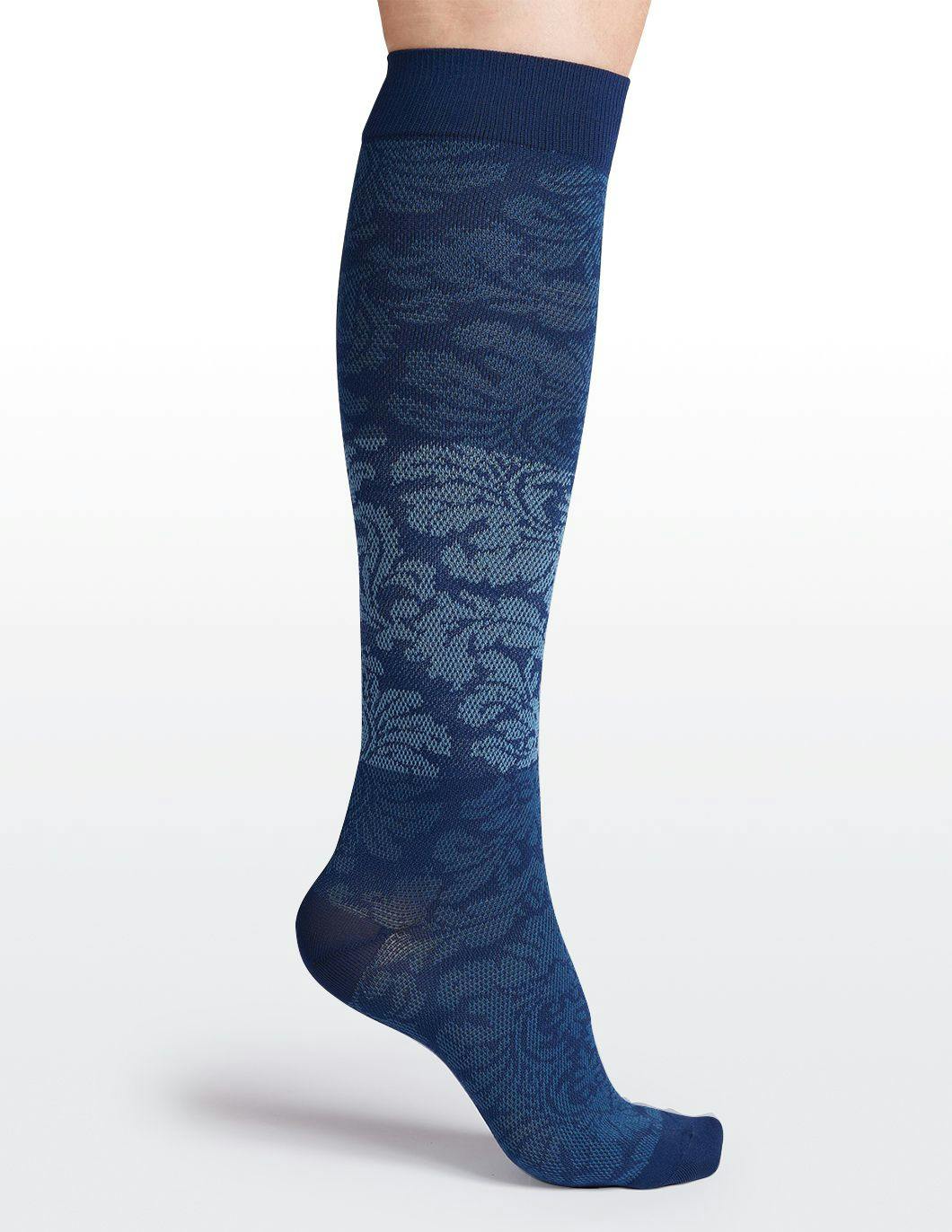 doctors-choice-compression-blue-socks-8-15-mmhg-baroque-print