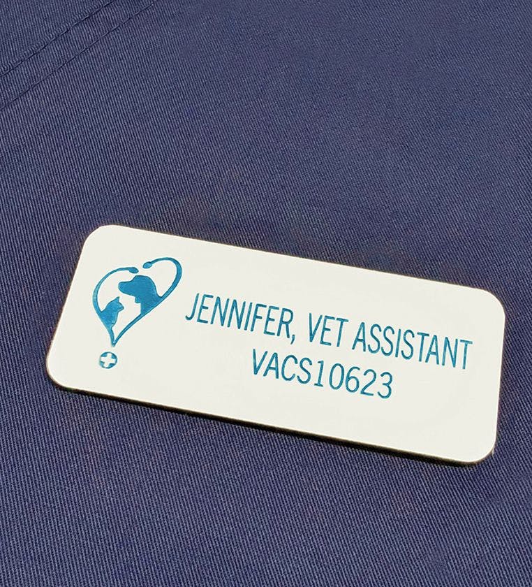 Veterinary Apparel Company Name Badges