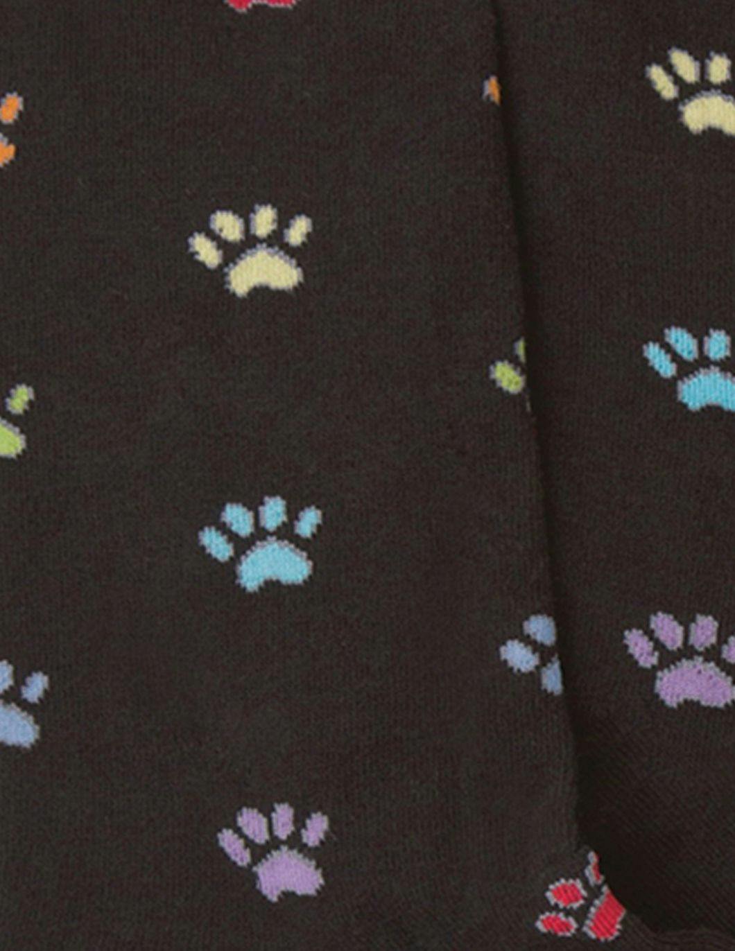 kbell-womens-rainbow-paws-black-print-socks-alt