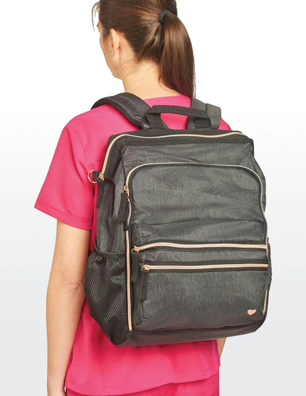 Nursemates-Ultimate-Backpack-Charcoal-Rose-Gold