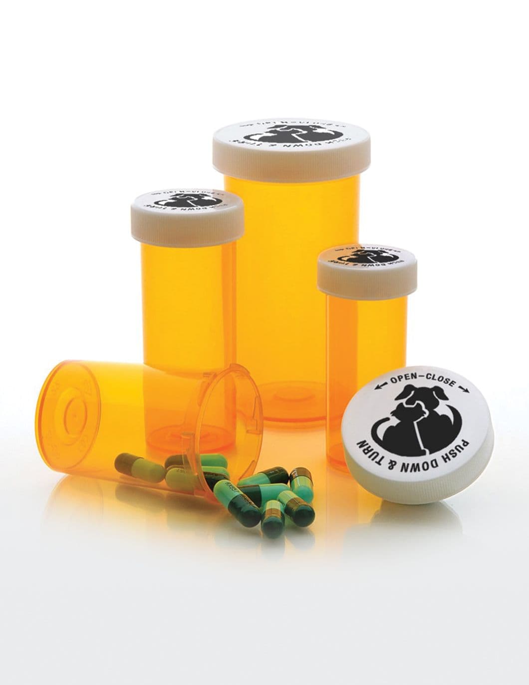 Amber Child-Resistant Cap RX Vials 6 dram/Case Qty 600