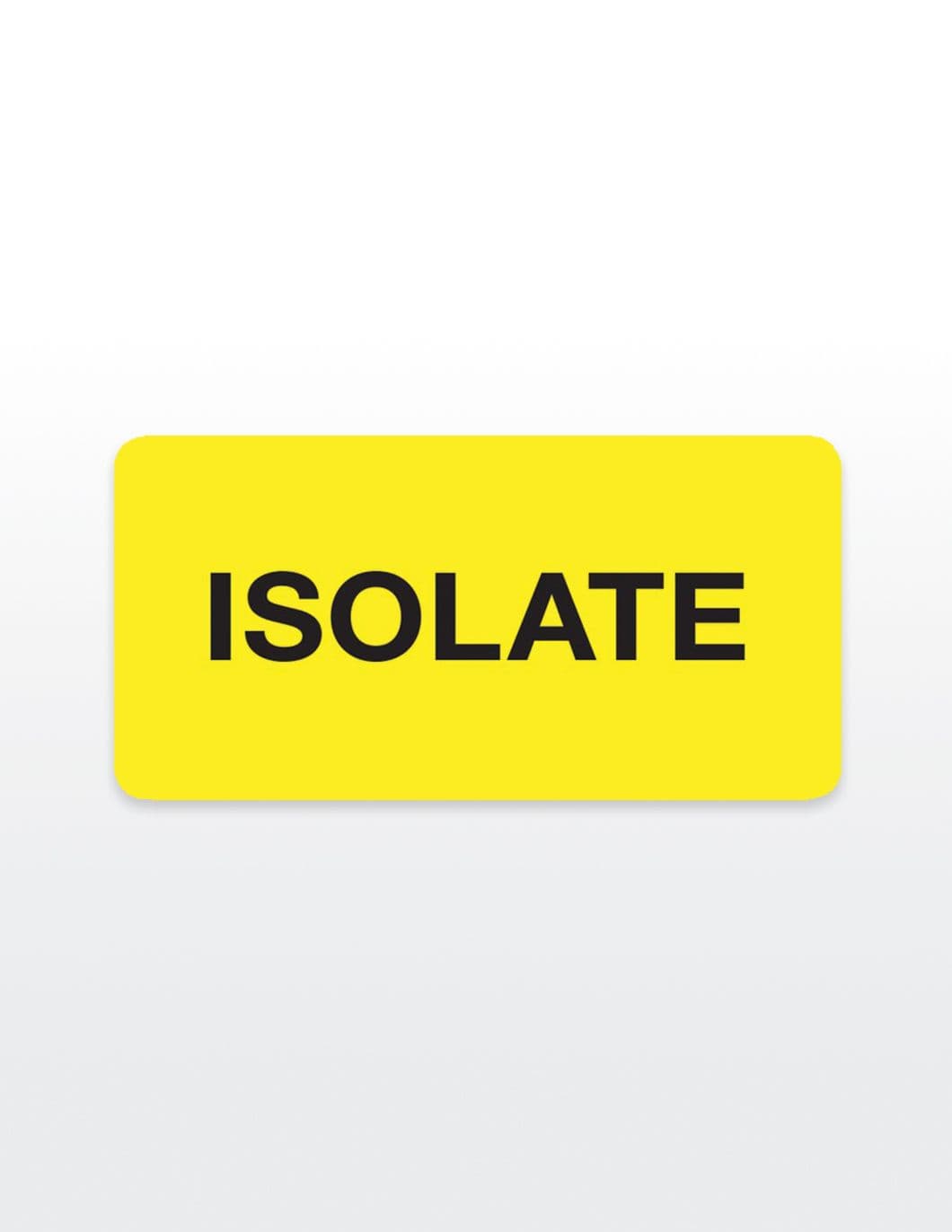 Isolate Me Stickers ISOLATE Medical Record Stickers