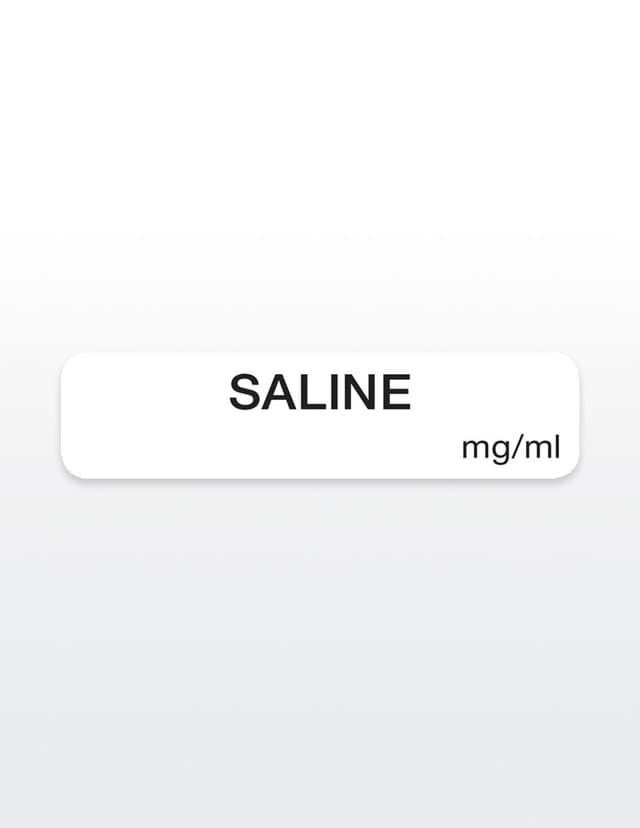 Syring Sticker SALINE Drug Syringe Stickers